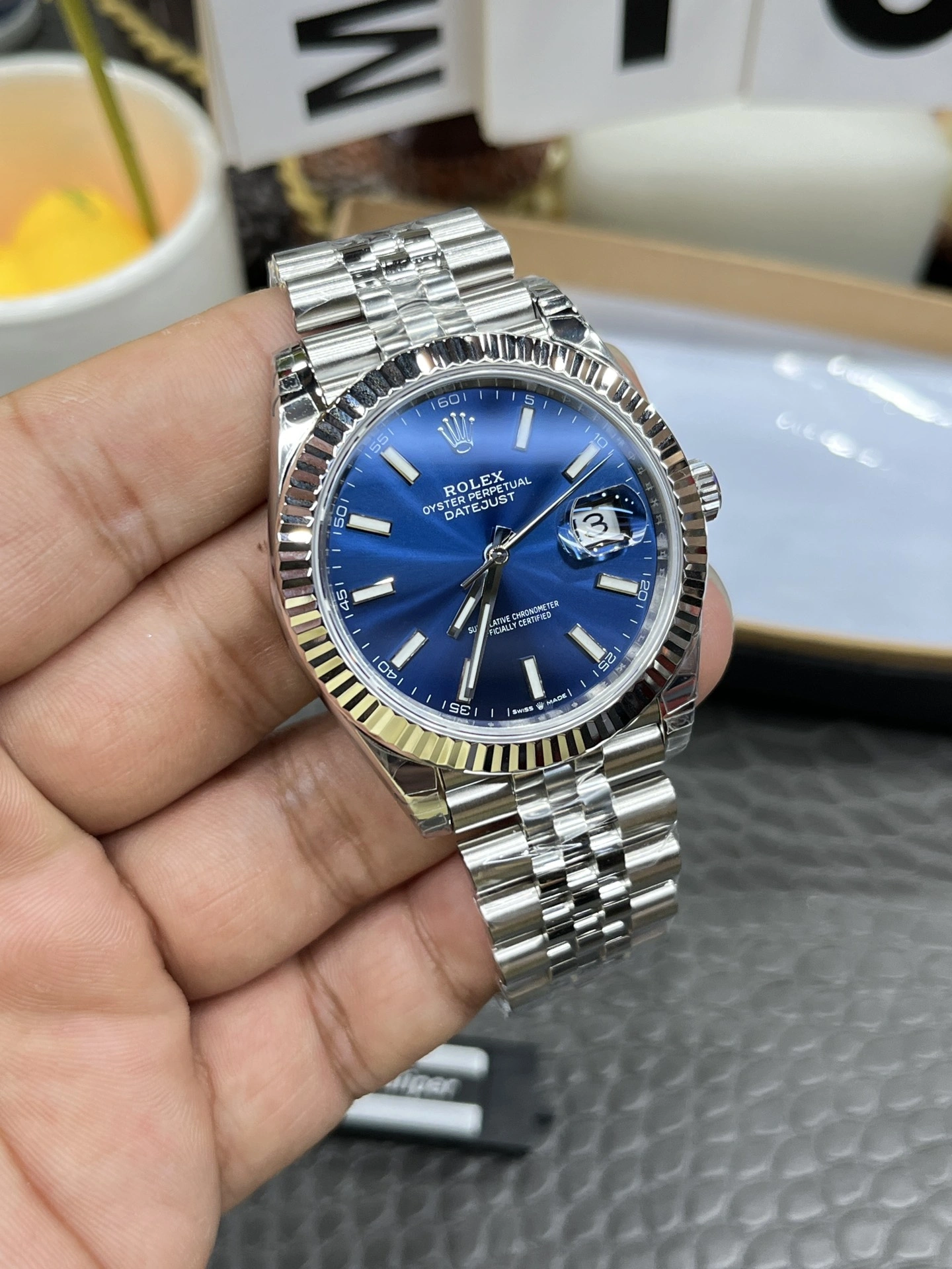 CBD Factory Rolex Datejust 41mm Blue Sunburst Dial Fluted Bezel Jubilee Bracelet (126334) 1:1 Super Clone – DD3235 Movement Chic 52