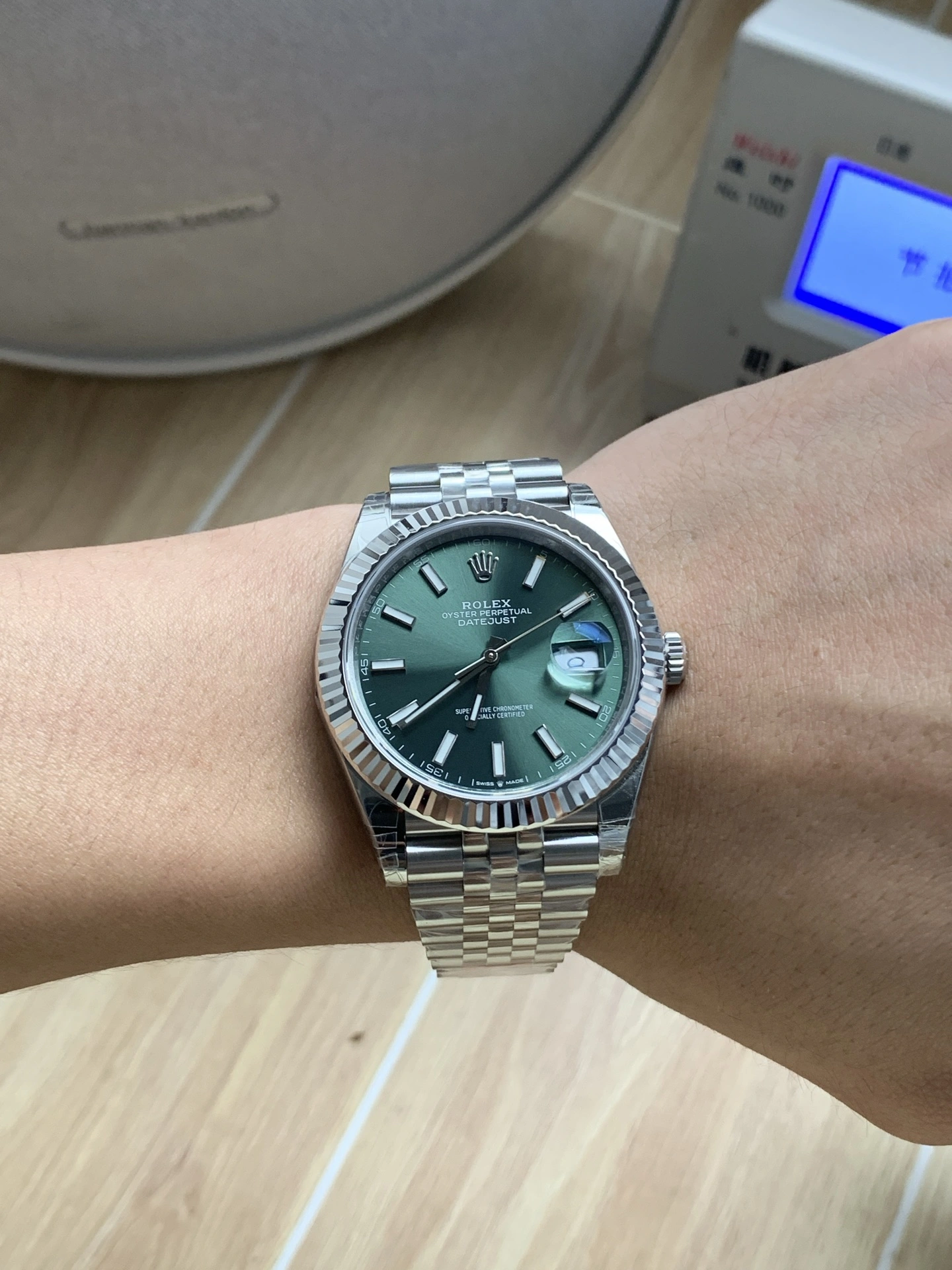 Tailored CBD Factory Rolex Datejust 41mm Mint Green Sunburst Dial Fluted Bezel Jubilee Bracelet (126334) 1:1 Super Clone – DD3235 Movement 37