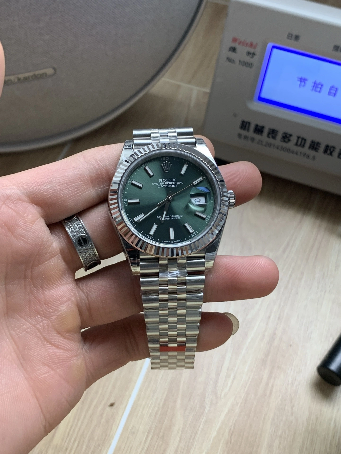 Tailored CBD Factory Rolex Datejust 41mm Mint Green Sunburst Dial Fluted Bezel Jubilee Bracelet (126334) 1:1 Super Clone – DD3235 Movement 37