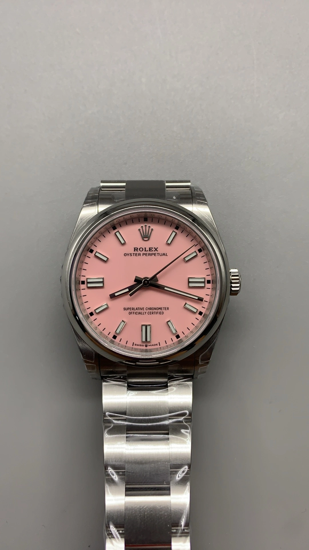 Neat CBD Factory Rolex Oyster Perpetual 36mm “Candy Pink”Dial Smooth Bezel Oyster Bracelet (126000) 1:1 Super Clone – DD3230 Movement 173