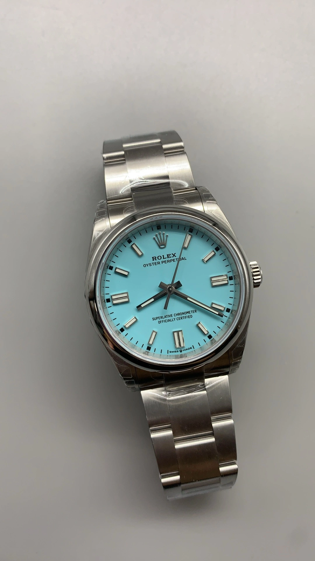 Sporty CBD Factory Rolex Oyster Perpetual 36mm Turquoise “Tiffany” Blue Dial Smooth Bezel Oyster Bracelet (126000) 1:1 Super Clone – DD3230 Movement 183