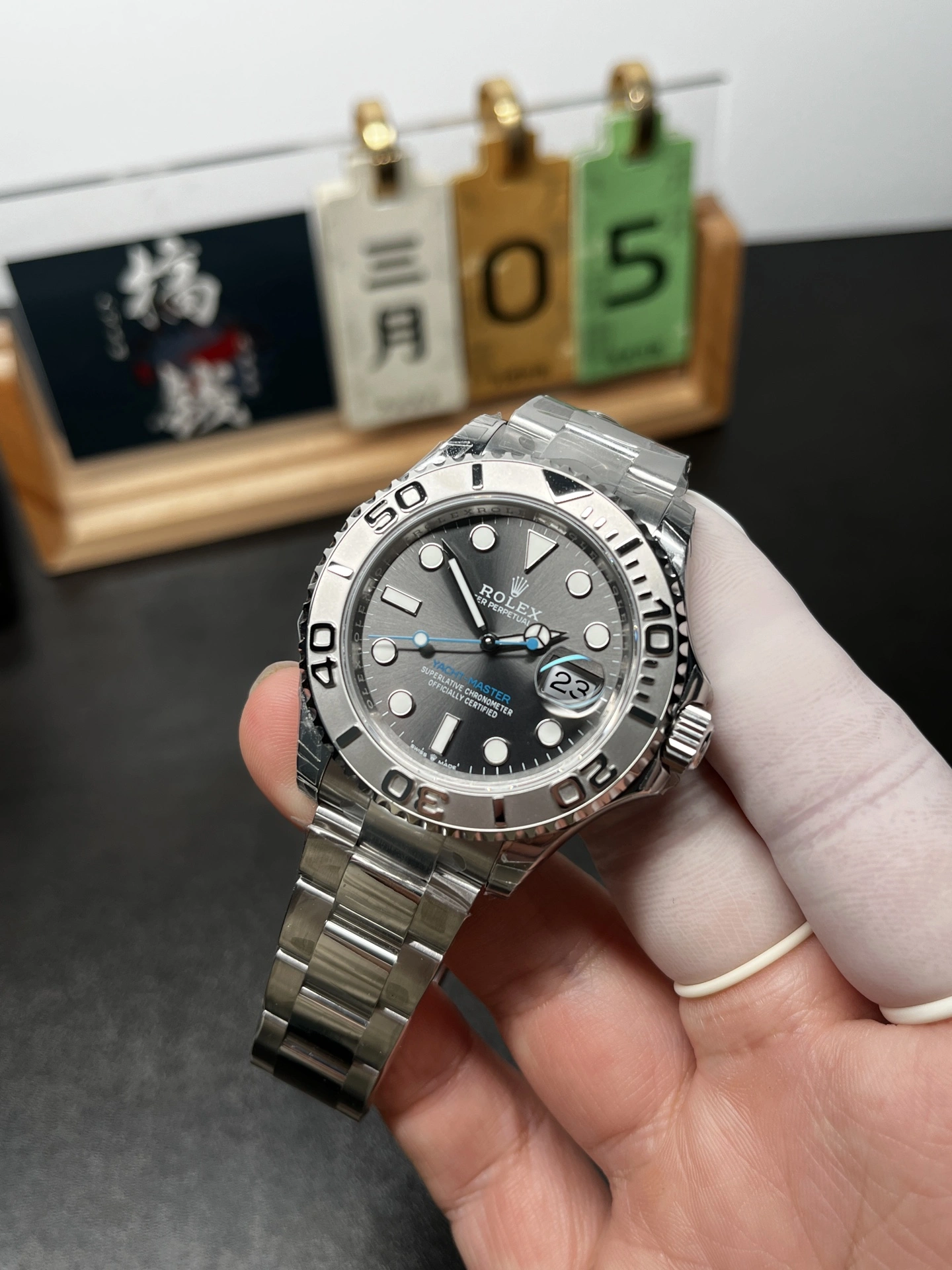 Bold CBD Factory Rolex Yacht-Master 40mm Slate “Rhodium” Dial Platinum Bezel Oyster Bracelet (126622) 1:1 Super Clone – DD3235 Movement 205