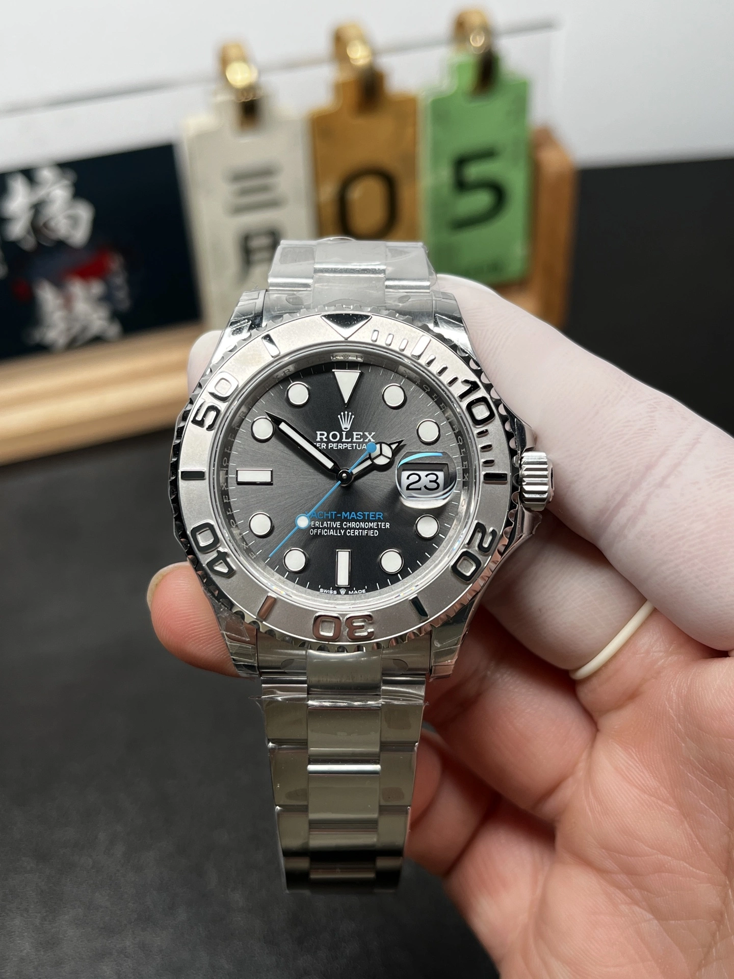 Bold CBD Factory Rolex Yacht-Master 40mm Slate “Rhodium” Dial Platinum Bezel Oyster Bracelet (126622) 1:1 Super Clone – DD3235 Movement 205