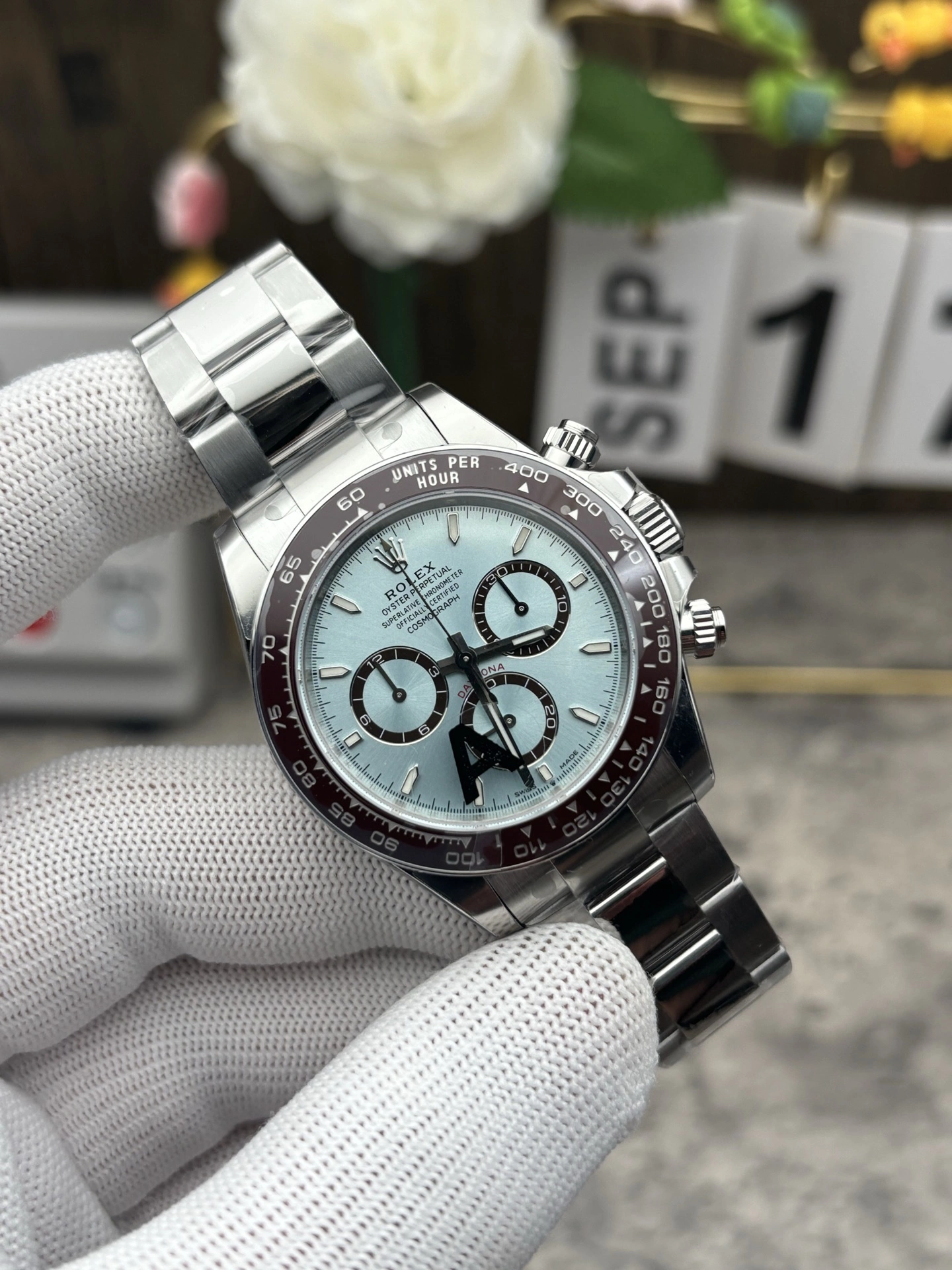 FashionForward CBD Factory Rolex Cosmograph Daytona “Ice Blue” Platinum (126506) 1:1 Super Clone – DD4131 Movement 12