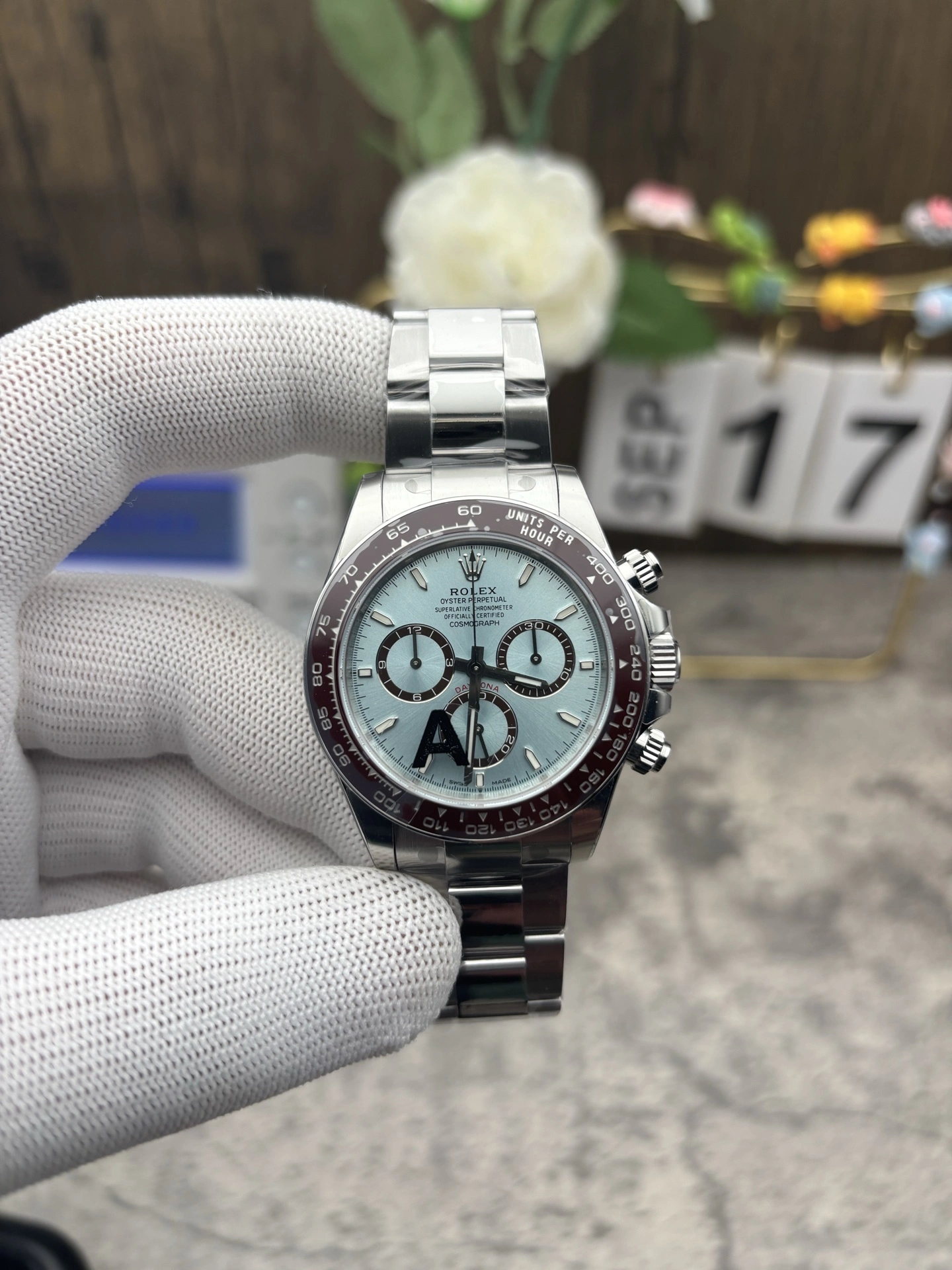 FashionForward CBD Factory Rolex Cosmograph Daytona “Ice Blue” Platinum (126506) 1:1 Super Clone – DD4131 Movement 12