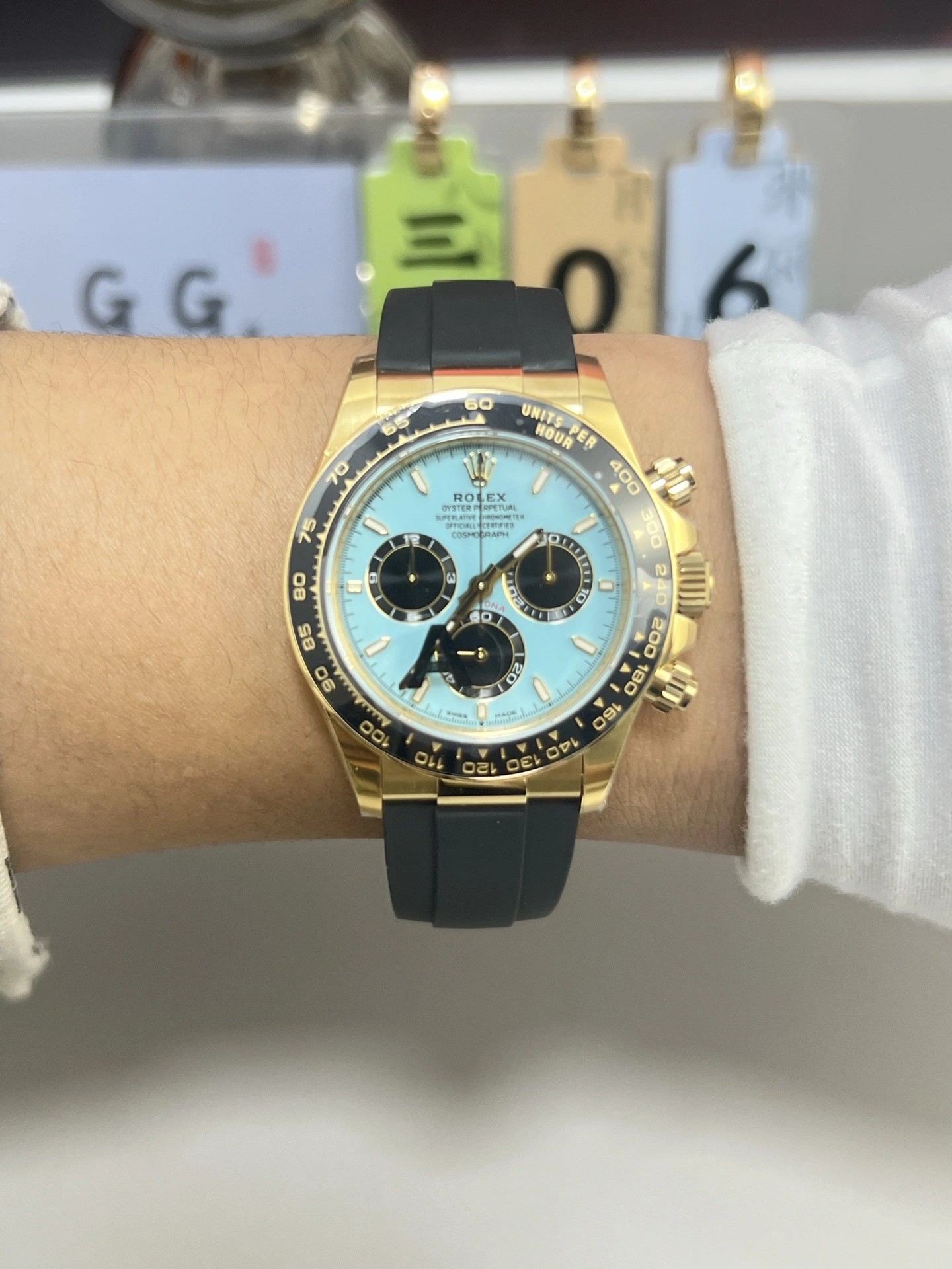 Functional CBD Factory Rolex Cosmograph Daytona “Tiffany” Turquoise Dial Rubber Strap (126518LN) 1:1 Super Clone – DD4131 Movement 22