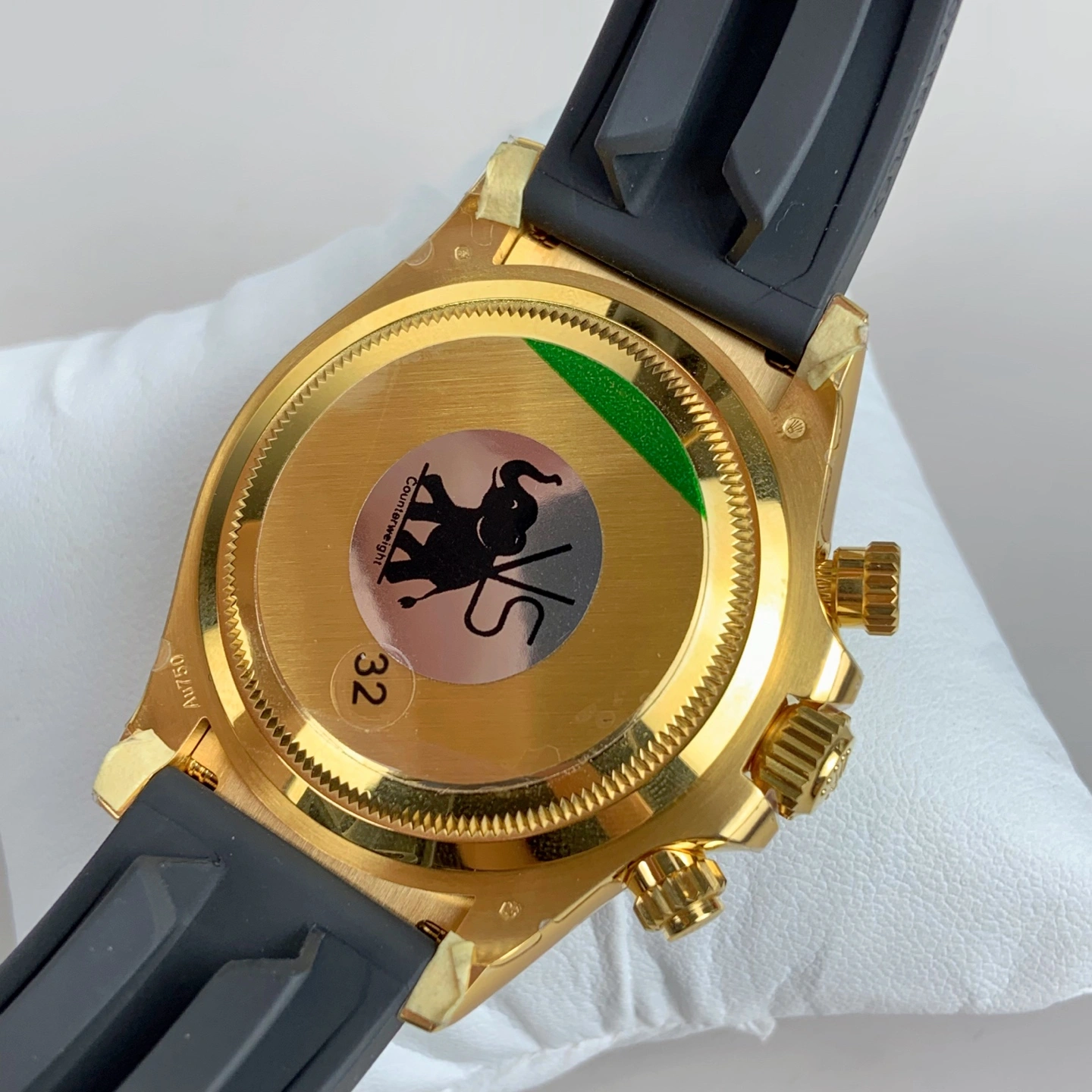 CBD Factory Rolex Cosmograph Daytona Yellow Gold White Dial Rubber Strap (126518LN) 1:1 Super Clone – DD4131 Movement Comfortable 24