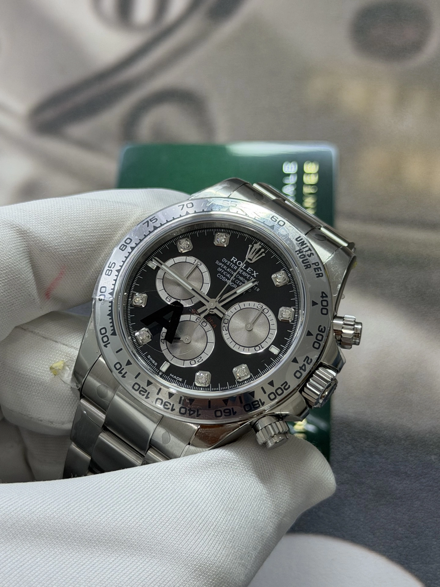 EasyCare CBD Factory Rolex Cosmograph Daytona 40mm Black Diamond Dial (126509) 1:1 Super Clone – DD4131 Movement 6