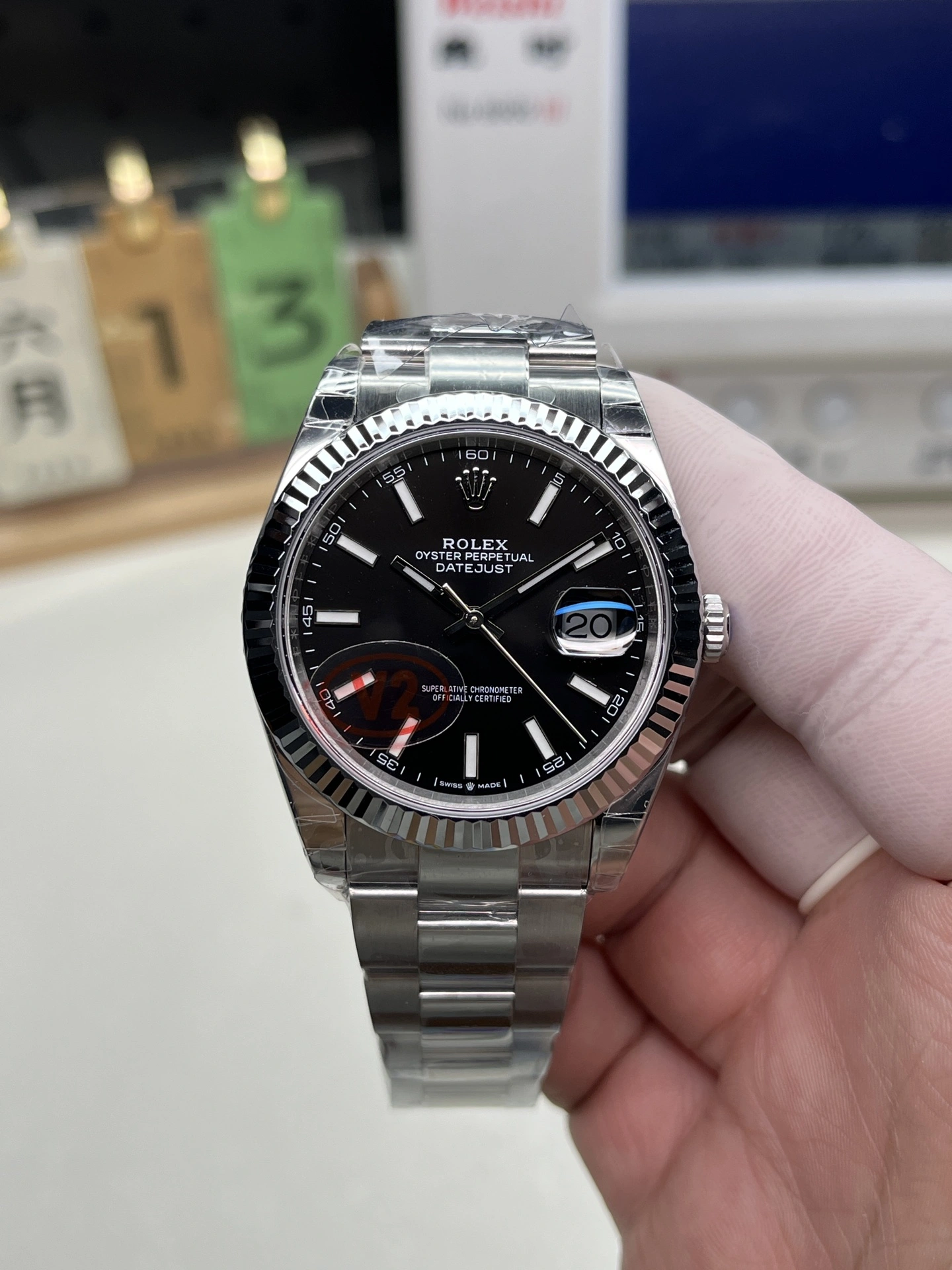 Fashionable CBD Factory Rolex Datejust 41mm Deep Black Dial Fluted Bezel Oyster Bracelet (126334) 1:1 Super Clone – DD3235 Movement 59