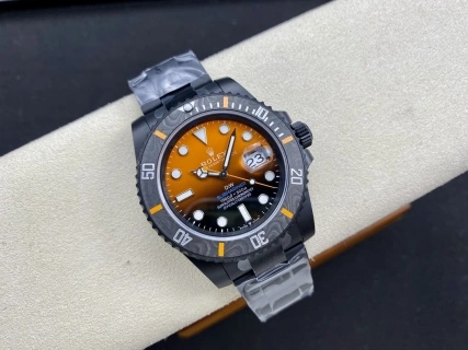 EasyMatch CBD Factory Rolex Submariner Date “DiW Orange Gradient” PVD & Carbon Bezel 1:1 Super Clone – DD3135 Movement 200