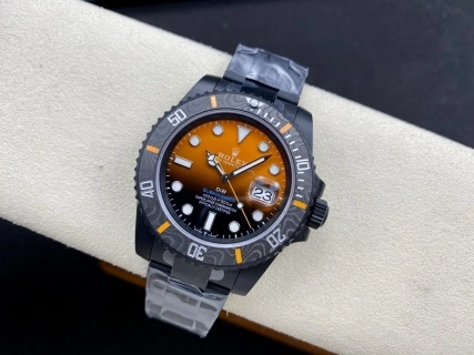 EasyMatch CBD Factory Rolex Submariner Date “DiW Orange Gradient” PVD & Carbon Bezel 1:1 Super Clone – DD3135 Movement 200