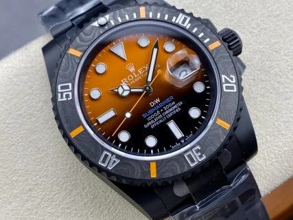 EasyMatch CBD Factory Rolex Submariner Date “DiW Orange Gradient” PVD & Carbon Bezel 1:1 Super Clone – DD3135 Movement 200
