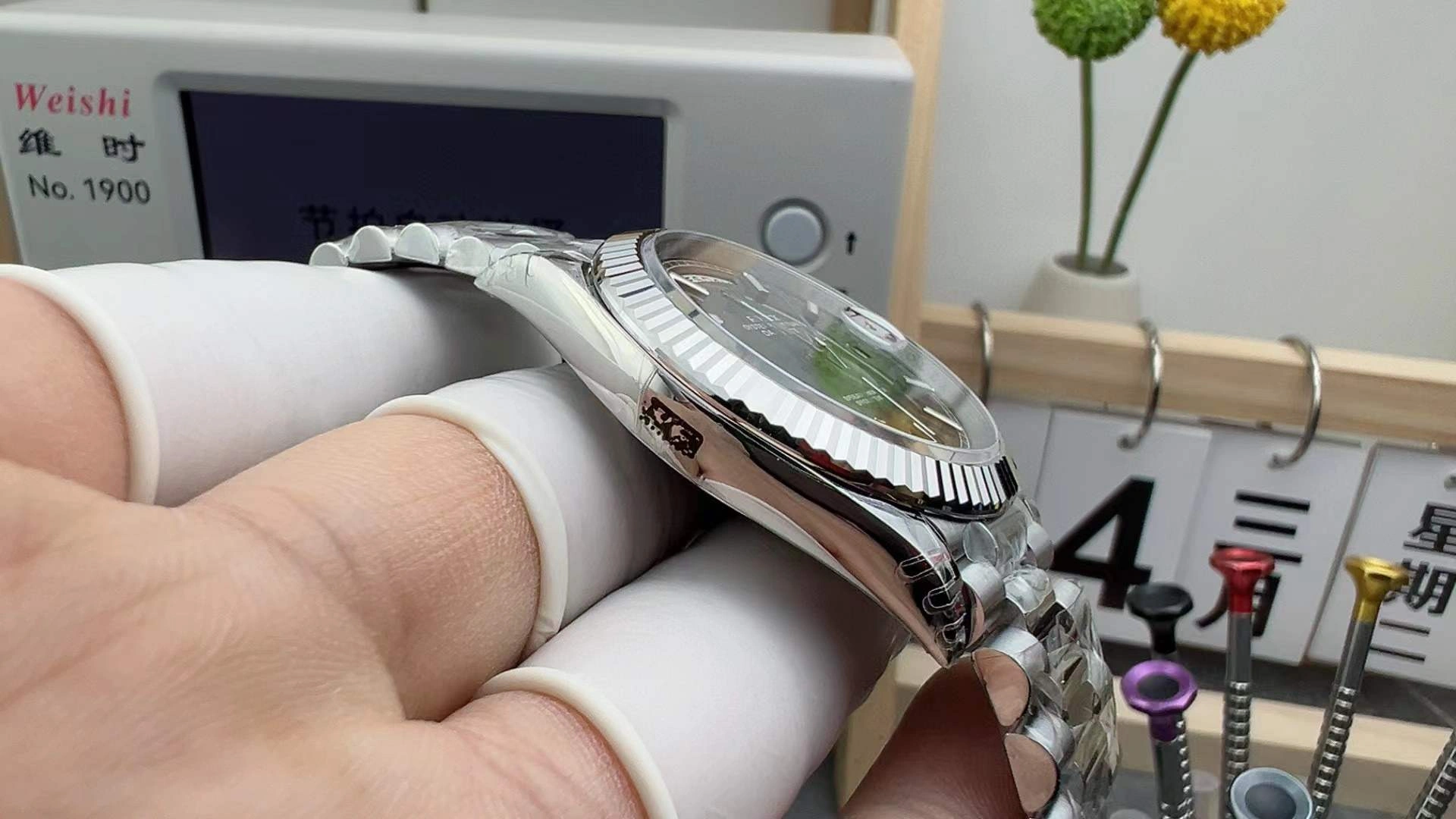 CBD Factory Rolex Day-Date 40 White Gold Grey Dial (228239) 1:1 Super Clone – DD3255 Movement SmoothTexture 129