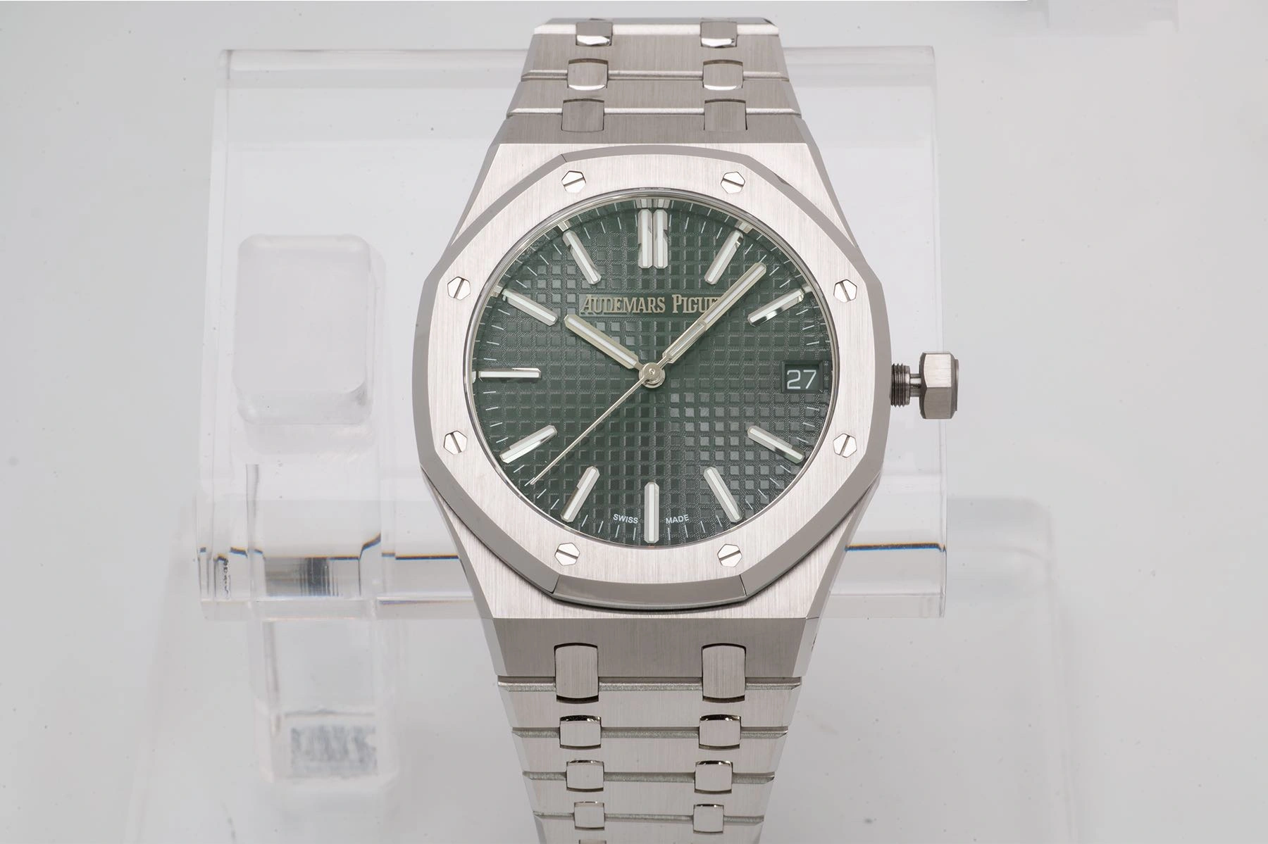 FlexibleFit CBD Factory Audemars Piguet Royal Oak 41mm Khaki Green Dial (15510ST) 1:1 Super Clone – DD4302 Movement 347