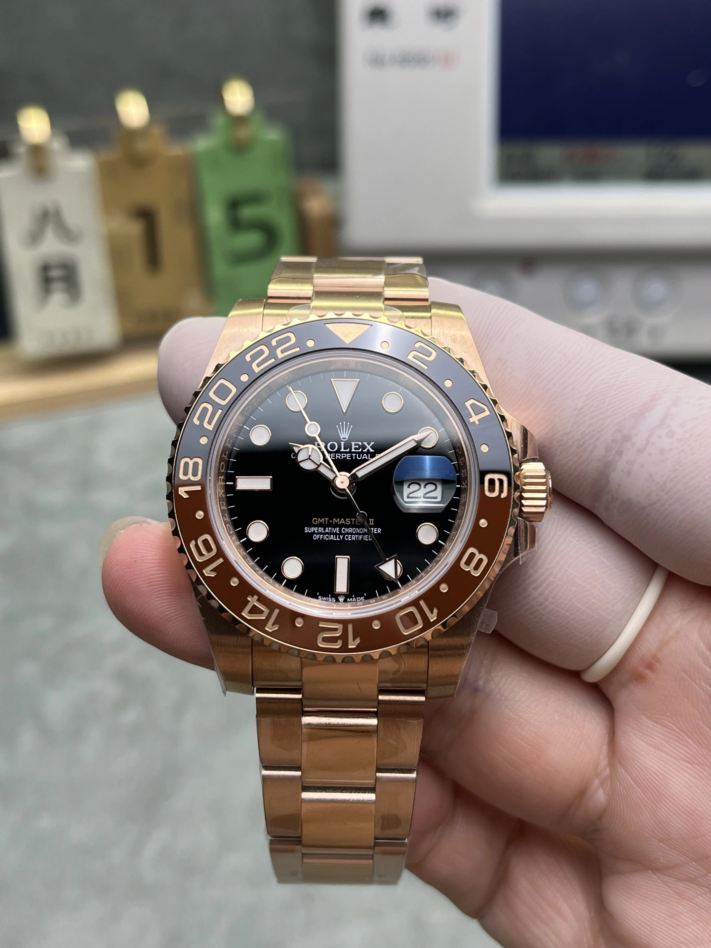 Durable CBD Factory Rolex GMT-Master II 40mm “Root Beer” Full Rose Gold (126715CHNR) 1:1 Super Clone – DD3285 Movement 146