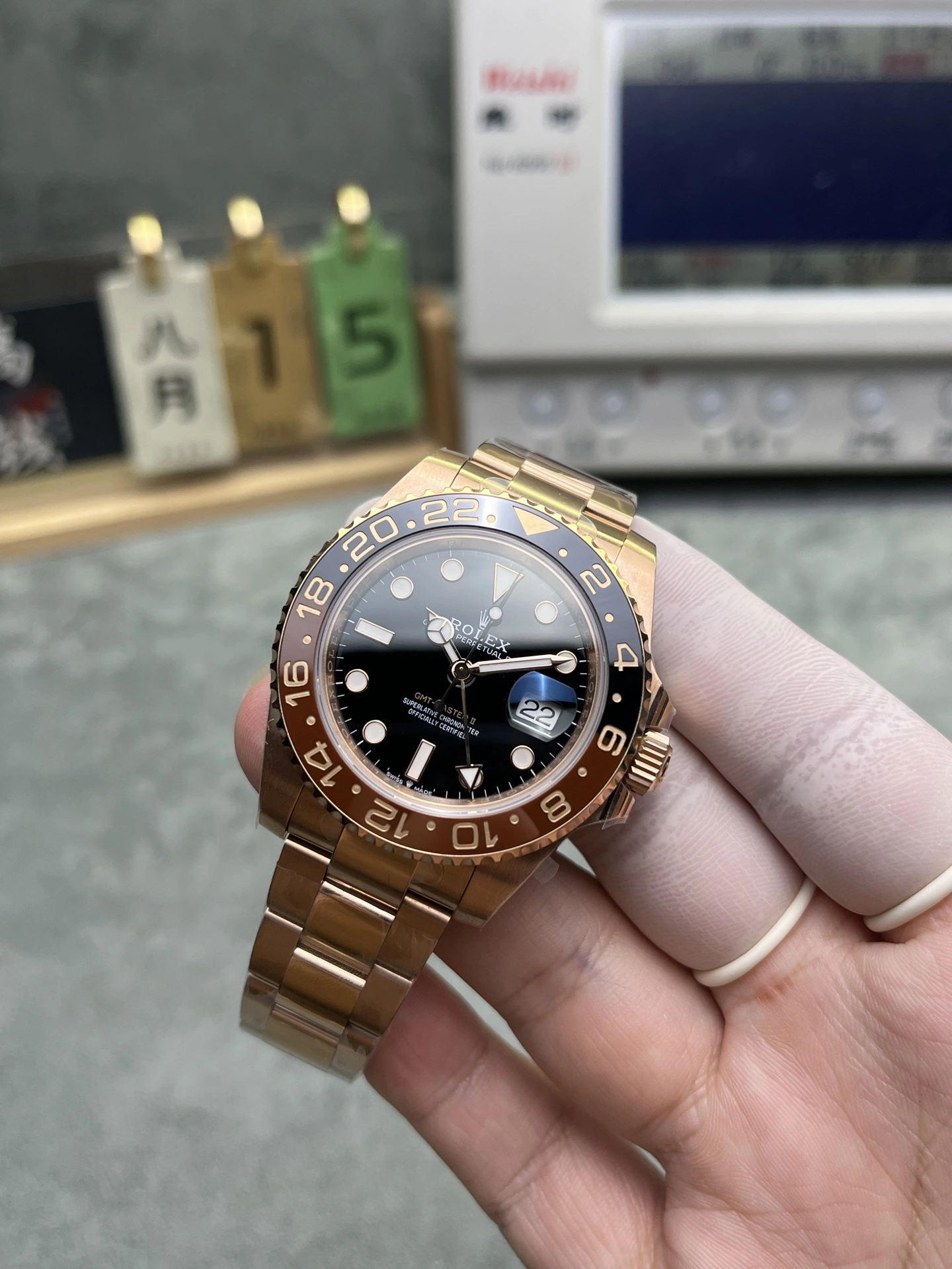 Durable CBD Factory Rolex GMT-Master II 40mm “Root Beer” Full Rose Gold (126715CHNR) 1:1 Super Clone – DD3285 Movement 146