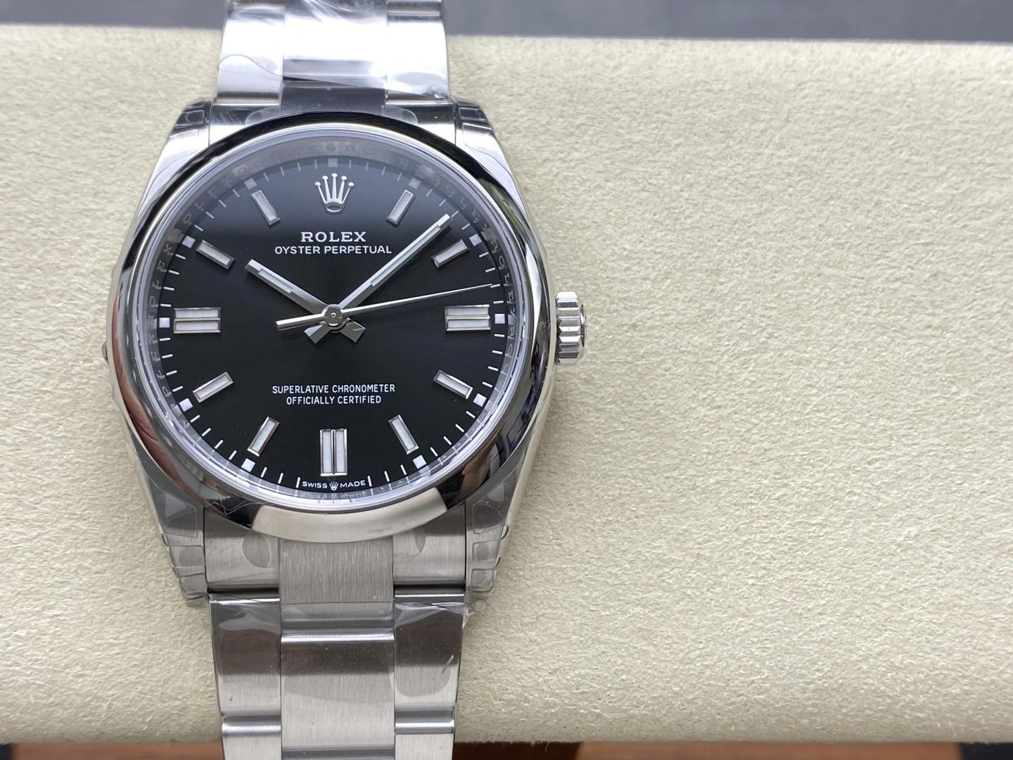 CBD Factory Rolex Oyster Perpetual 36mm  Black Dial Smooth Bezel Oyster Bracelet (126000) 1:1 Super Clone – DD3230 Movement ZeroBulk 174
