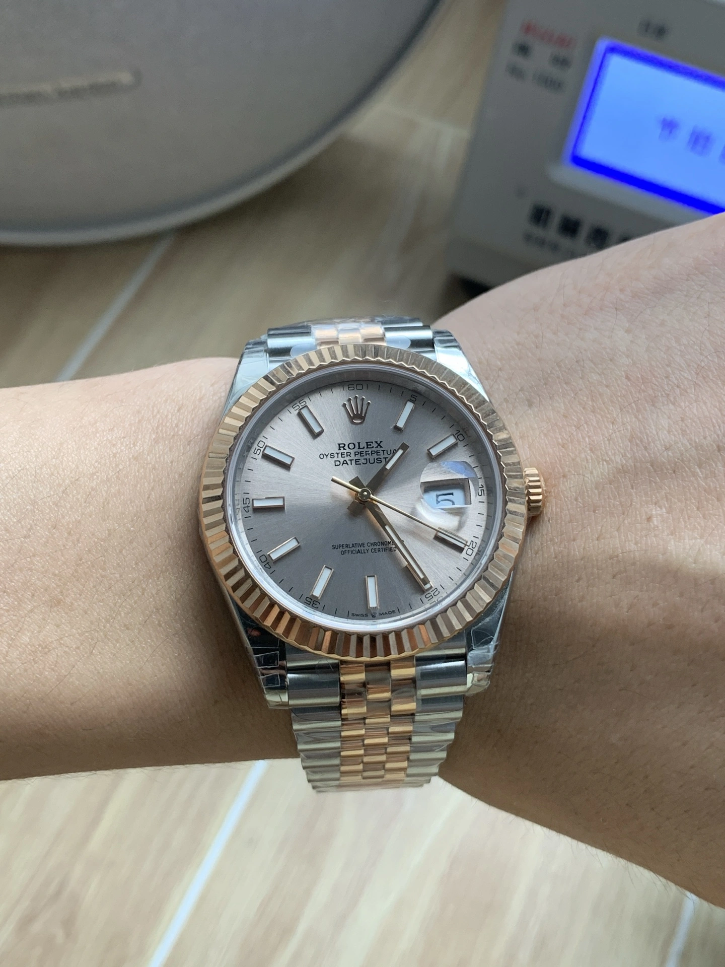 CBD Factory Rolex Datejust 41mm Sunburst Slate Grey Dial Fluted Bezel Oyster Bracelet (126334) 1:1 Super Clone – DD3235 Movement Youthful 74
