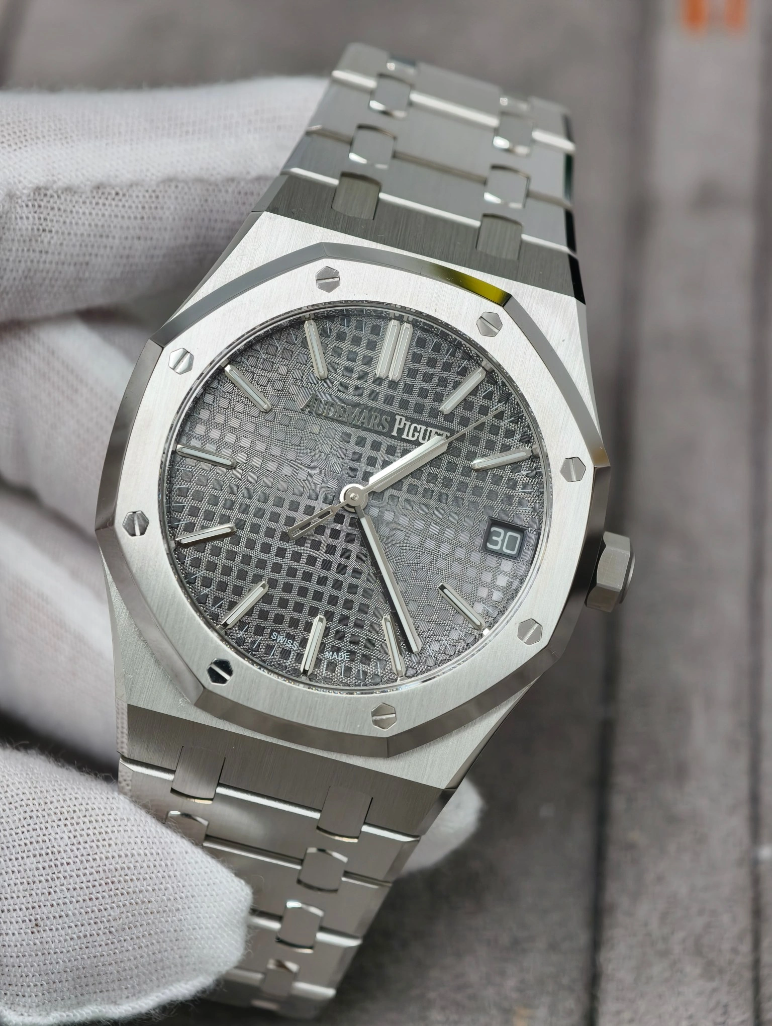 CBD Factory Audemars Piguet Royal Oak 41mm Grey Dial (15510ST) 1:1 Super Clone – DD4302 Movementt FastDry 348