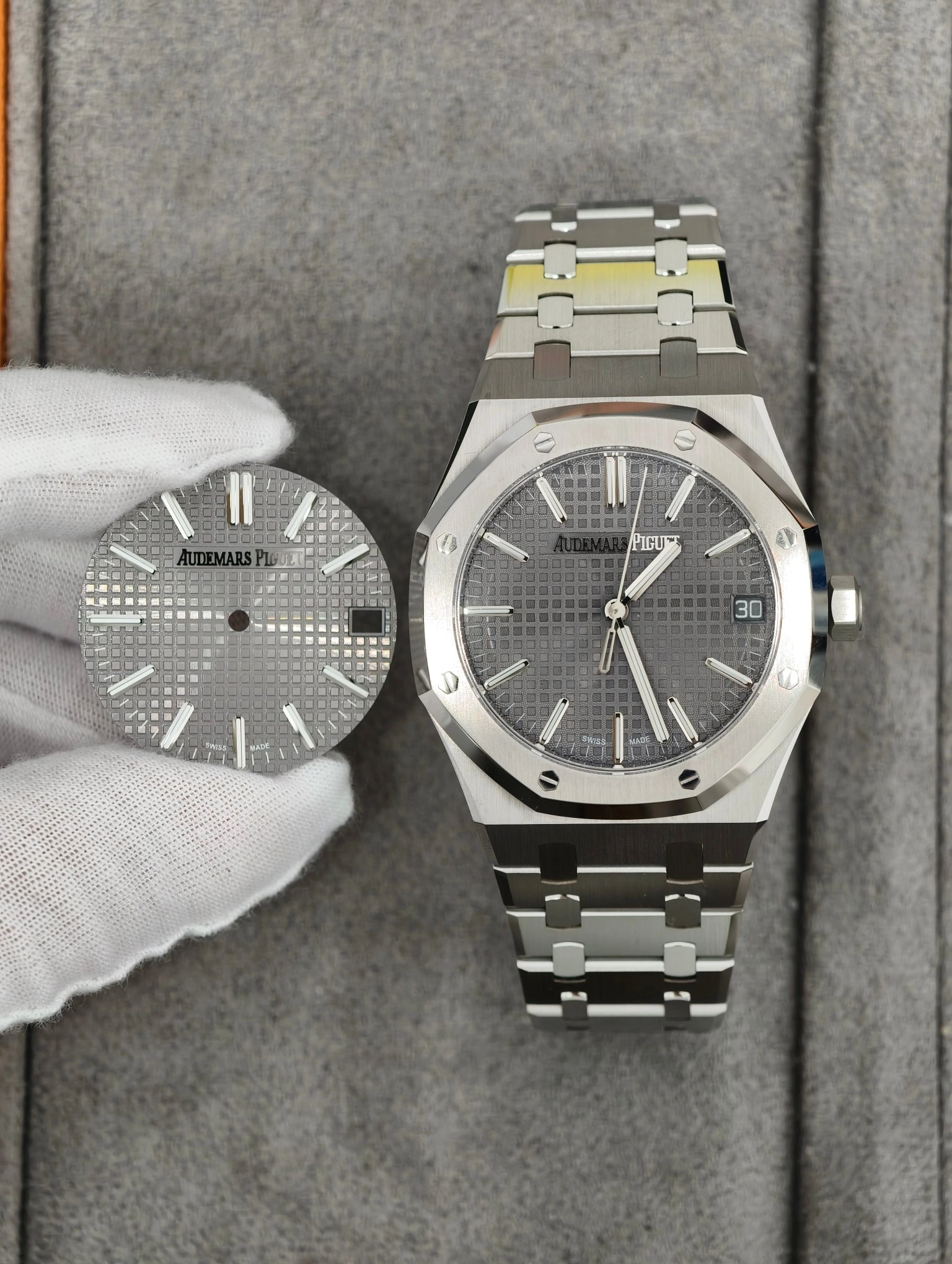 CBD Factory Audemars Piguet Royal Oak 41mm Grey Dial (15510ST) 1:1 Super Clone – DD4302 Movementt FastDry 348