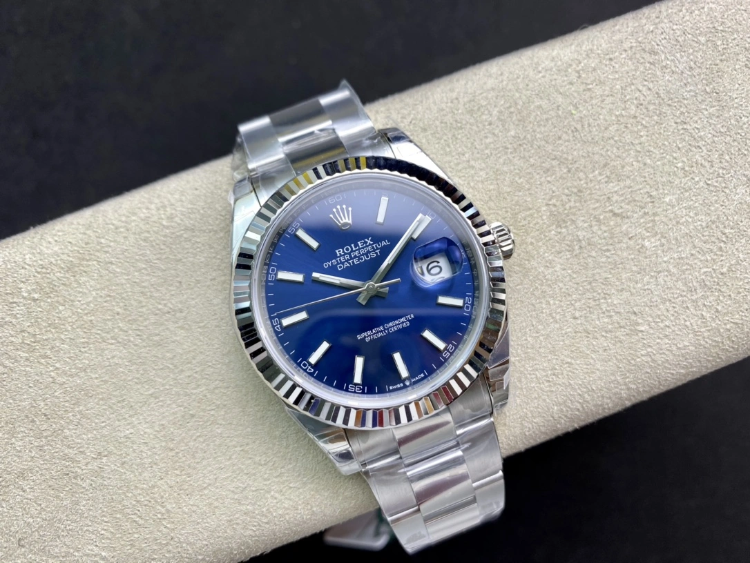 CBD Factory Rolex Datejust 41mm Blue Sunburst Dial Fluted Bezel Oyster Bracelet (126334) 1:1 Super Clone – DD3235 Movement Packable 54