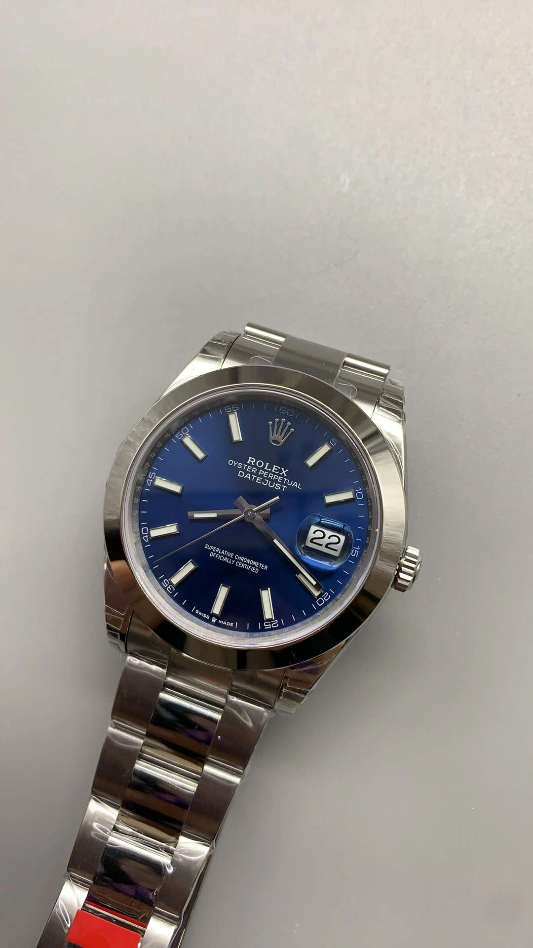Breathable CBD Factory Rolex Datejust 41mm Blue Sunburst Dial Smooth Bezel Oyster Bracelet (126300) 1:1 Super Clone – DD3235 Movement 56