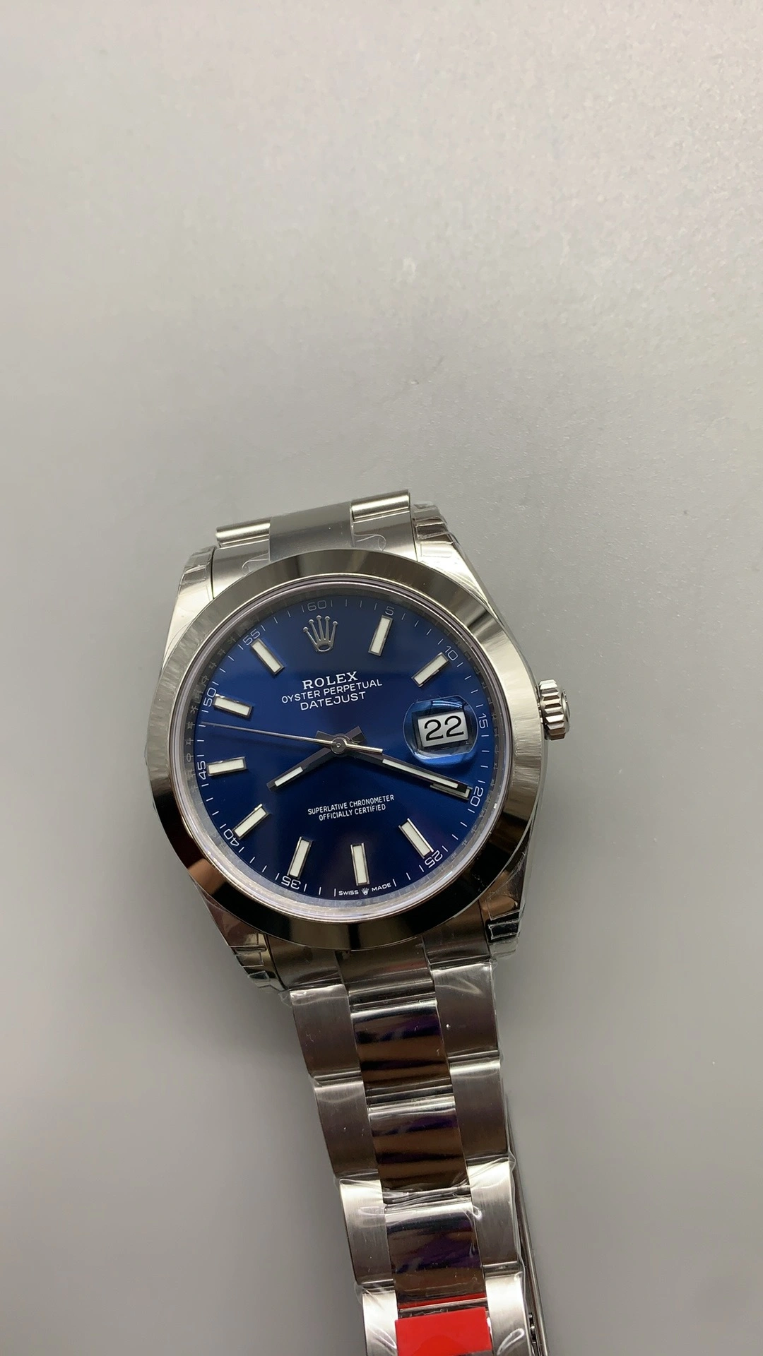 Breathable CBD Factory Rolex Datejust 41mm Blue Sunburst Dial Smooth Bezel Oyster Bracelet (126300) 1:1 Super Clone – DD3235 Movement 56