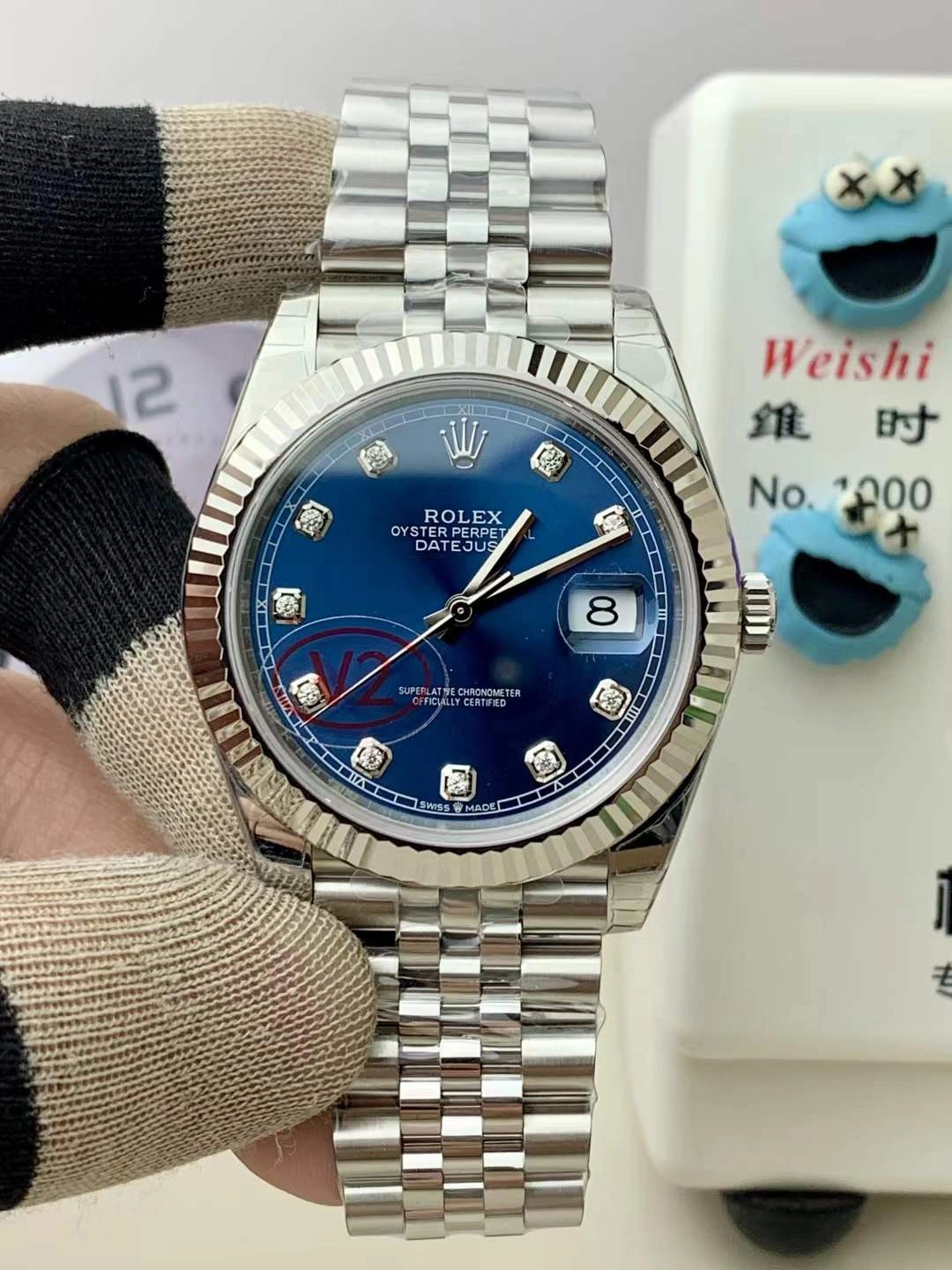 CBD Factory Rolex Datejust 41 Blue Diamond Dial Jubilee Bracelet (126334) 1:1 Super Clone – DD3235 Movement Premium 42