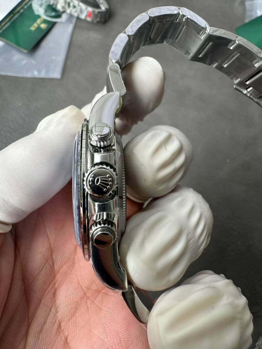 Breathable CBD Factory Rolex Cosmograph Daytona White Gold Blue Dial (116509) 1:1 Super Clone – DD4130 Movement 51
