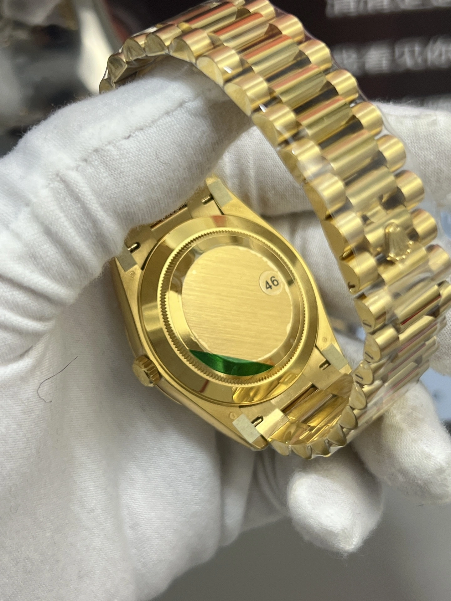 Snug CBD Factory Rolex Day-Date 40 Yellow Gold Green Roman Dial (228238) V2 1:1 Super Clone – DD3255 Movement 132