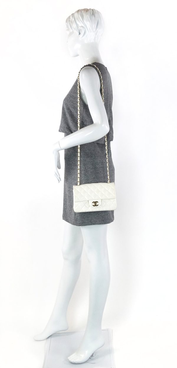 Classic Single Flap Mini Lambskin Leather Bag - Image 9