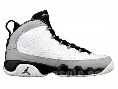 Air Jordan IX(9) White/Grey/Black-057