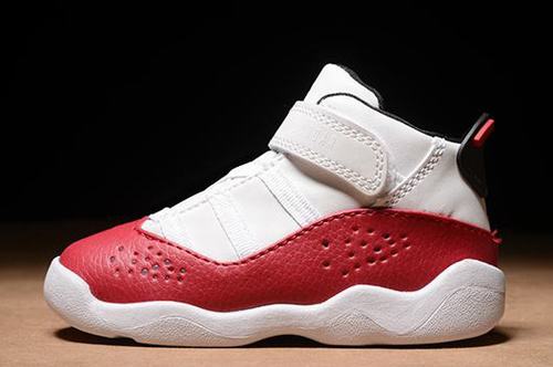 Air Jordan VI(6) Ring White Red BP Kids-004