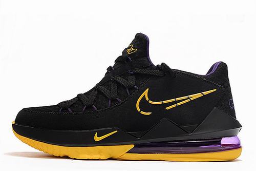 Lebron 17 Low Black Yellow Purple-007