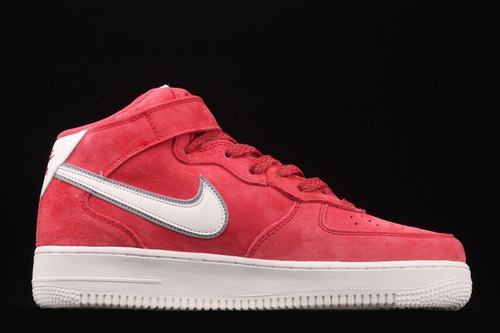 Air Force One High 07 3M Red Ruede White