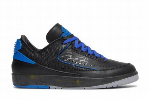 OW x Air Jordan II(2) Low SP Black Varsity Royal