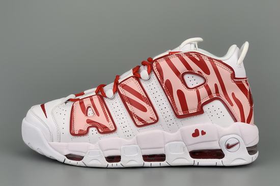 Air More Uptempo White Red Pink Women