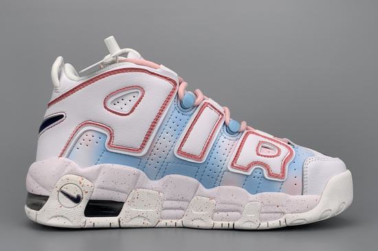 Air More Uptempo White Blue Red Women