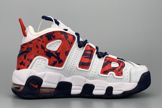 Air More Uptempo White Red Black Women