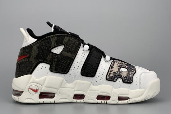 Air More Uptempo White Black Red Women