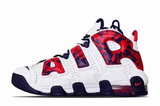 Air More Uptempo White Red Camouflage Women