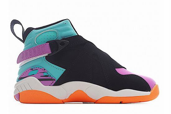 Air Jordan VIII(8) Black Green Purple Kids