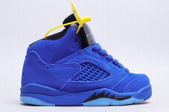 Air Jordan V(5) Retro Kids Blue Suede