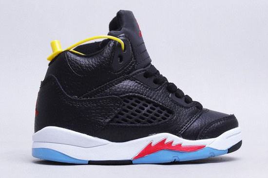 Air Jordan V(5) Kids Black White Red