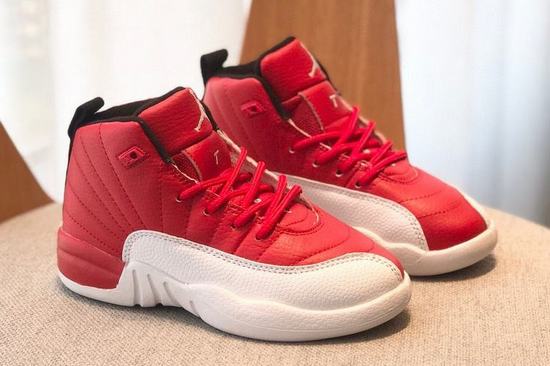 Air Jordan XII(12) Red White Kids