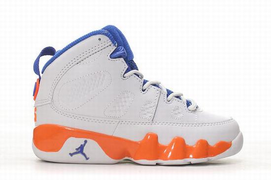 Air Jordan IX(9) White Orange Blue Kids