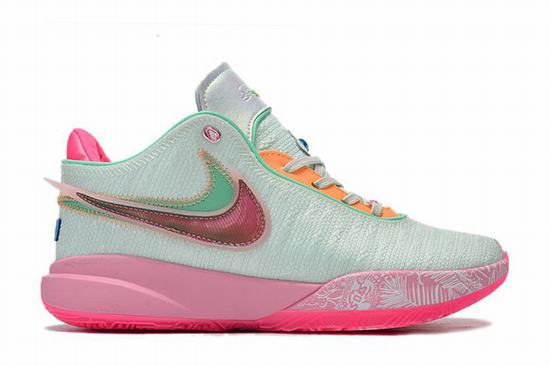 LeBron 20 Grey Green Pink Women