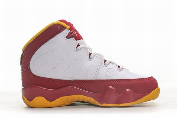 Air Jordan IX(9) Kids White Red Orange