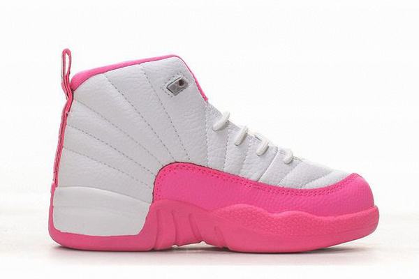 Air Jordan XII(12) Kids White Pink