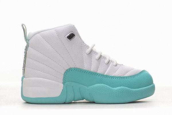 Air Jordan XII(12) Kids White Green